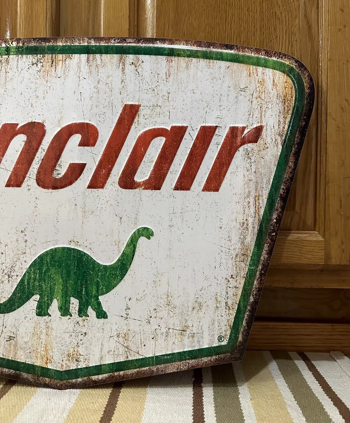 Sinclair Dino Gasoline Metal Sign Garage Vintage Style Wall Decor Tools Oil