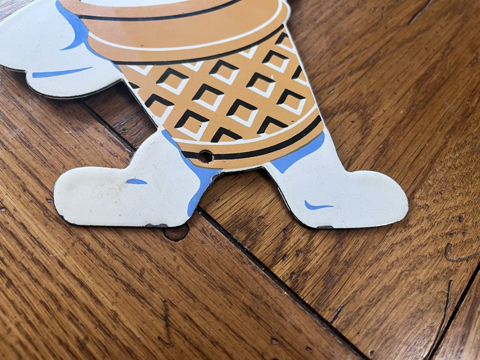 NICE ICE CREAM CONE GUY PORCELAIN SIGN