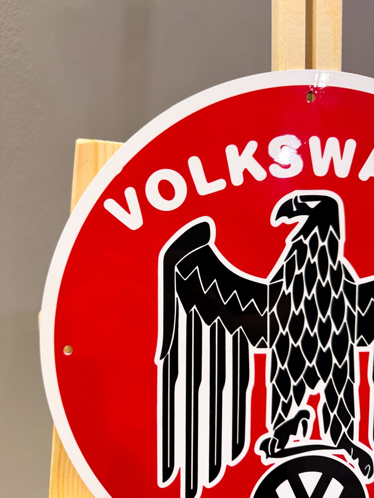 Volkswagen Eagle Emblem – Vintage German Automotive Metal Sign – 30 cm (11.8”)
