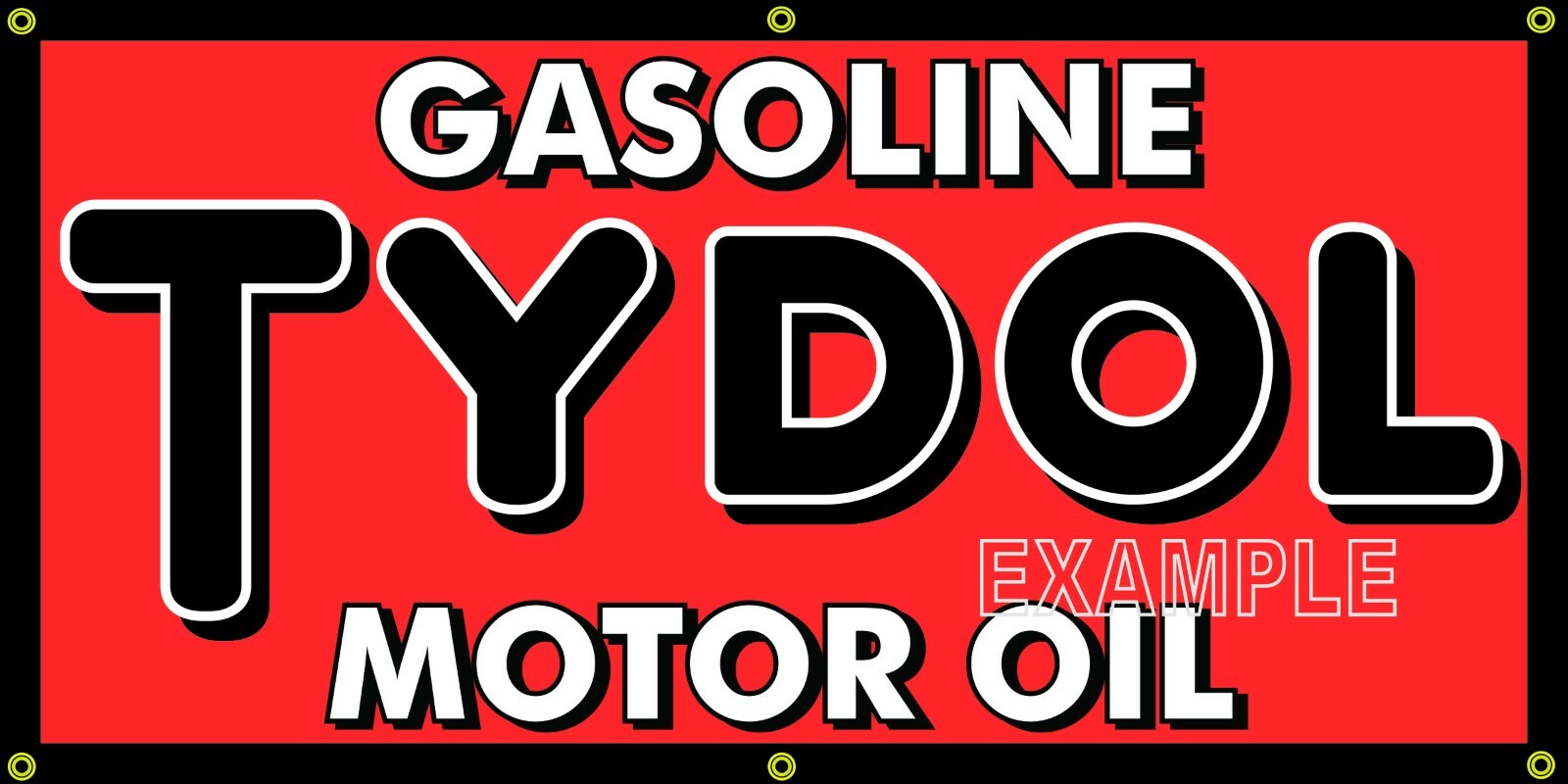 TYDOL GASOLINE GAS STATION VINTAGE OLD SCHOOL SIGN REMAKE BANNER SIZE OPTION