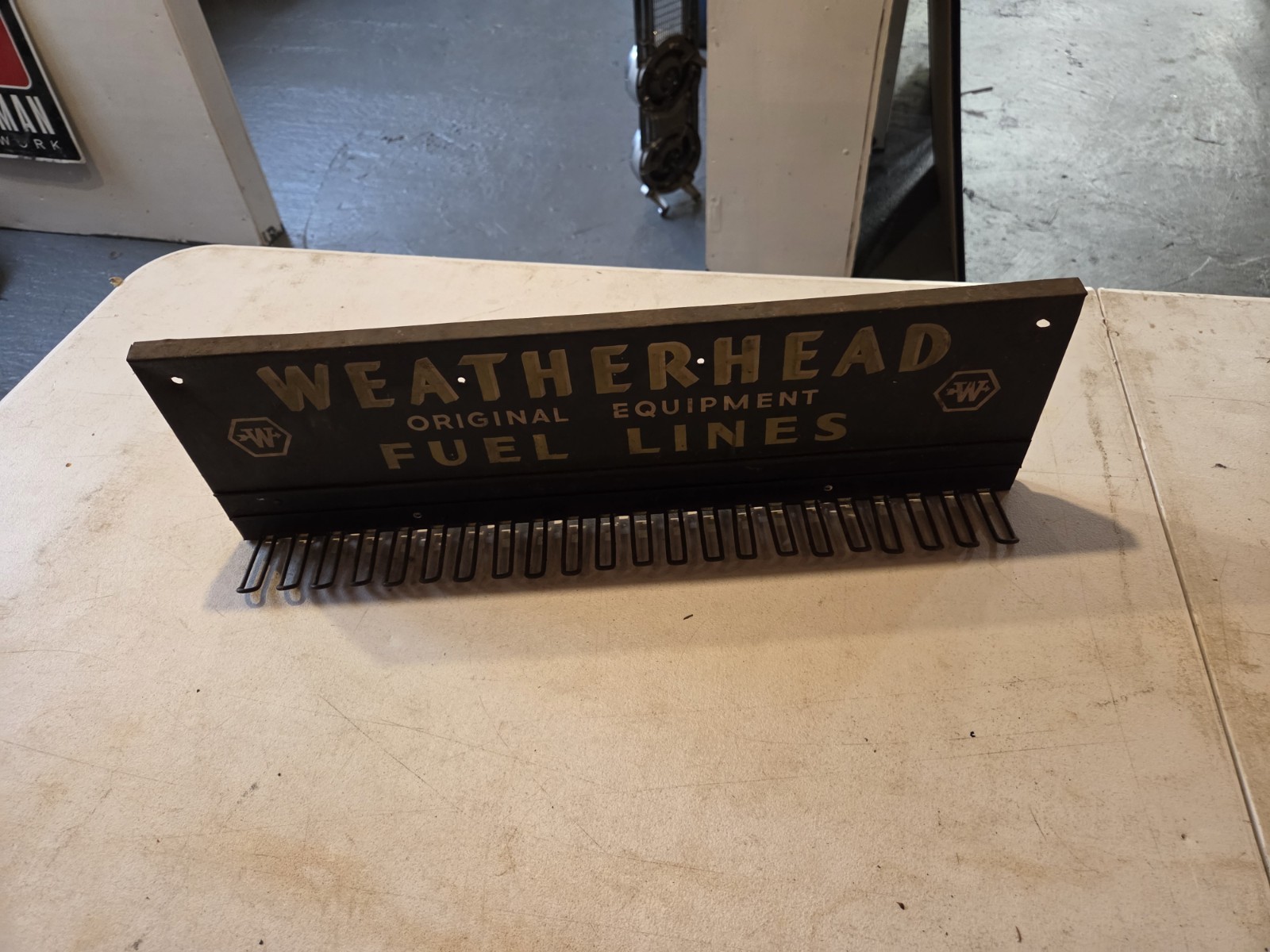WEATHERHEAD FUEL LINES GAS OIL ADVERTISING SIGN Store Display Rack