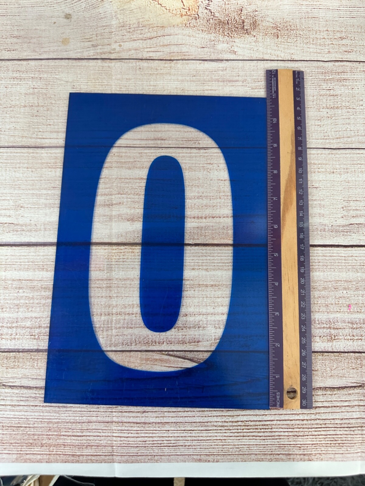 Vintage Oil & Gas Station Acrylic Price Sign Numbers BLUE Mobil Exxon