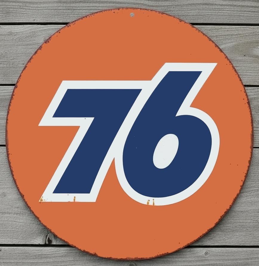 Union 76 12″ Diameter Novelty Metal Sign Made In USA New!
