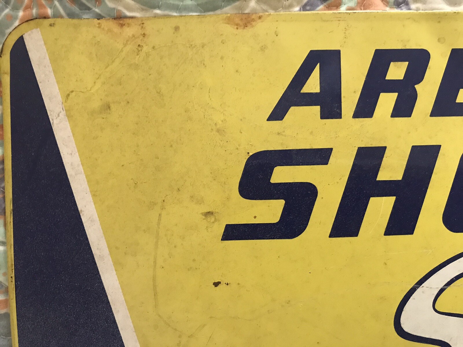 AUTHENTIC, RARE, ORIGINAL MONROE SHOCKS METAL ADVERTISING SIGN SCARCE L👀K 👈🏻