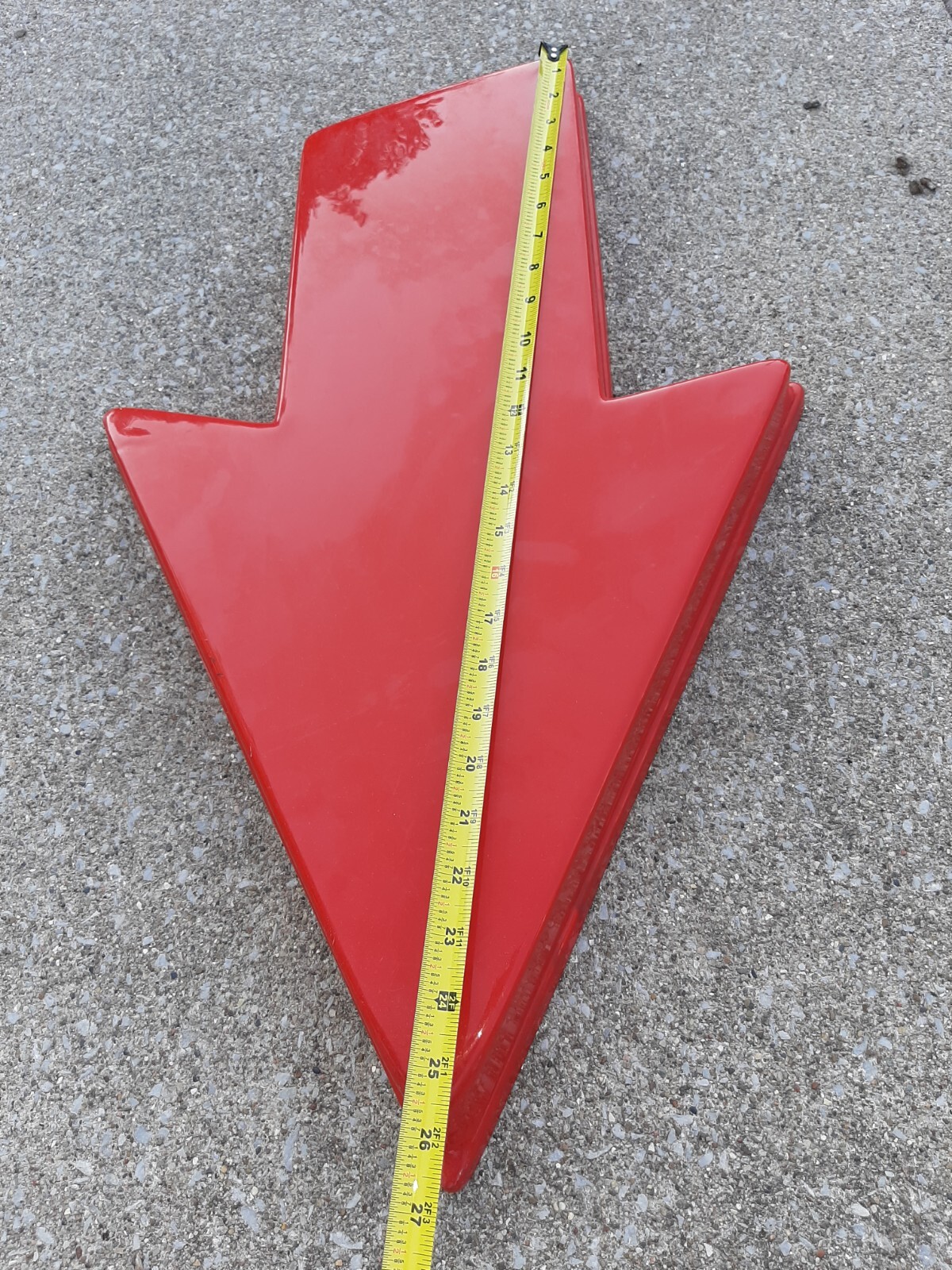 VINTAGE SUNOCO GAS STATION SIGN ORIGINAL RED ARROW POINT 1 PIECE MONTICELLO IN.