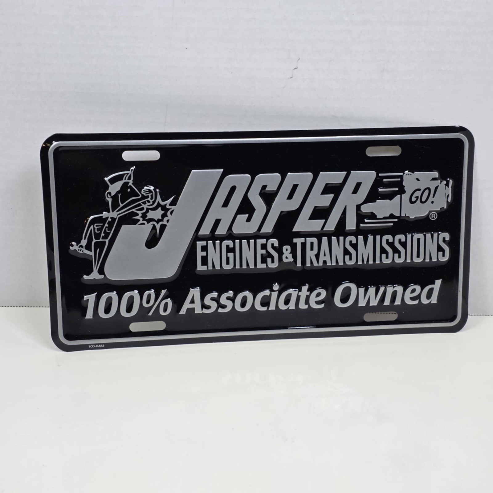 Jasper Engines & Transmissions License Plate Embossed Sign Associate Owned