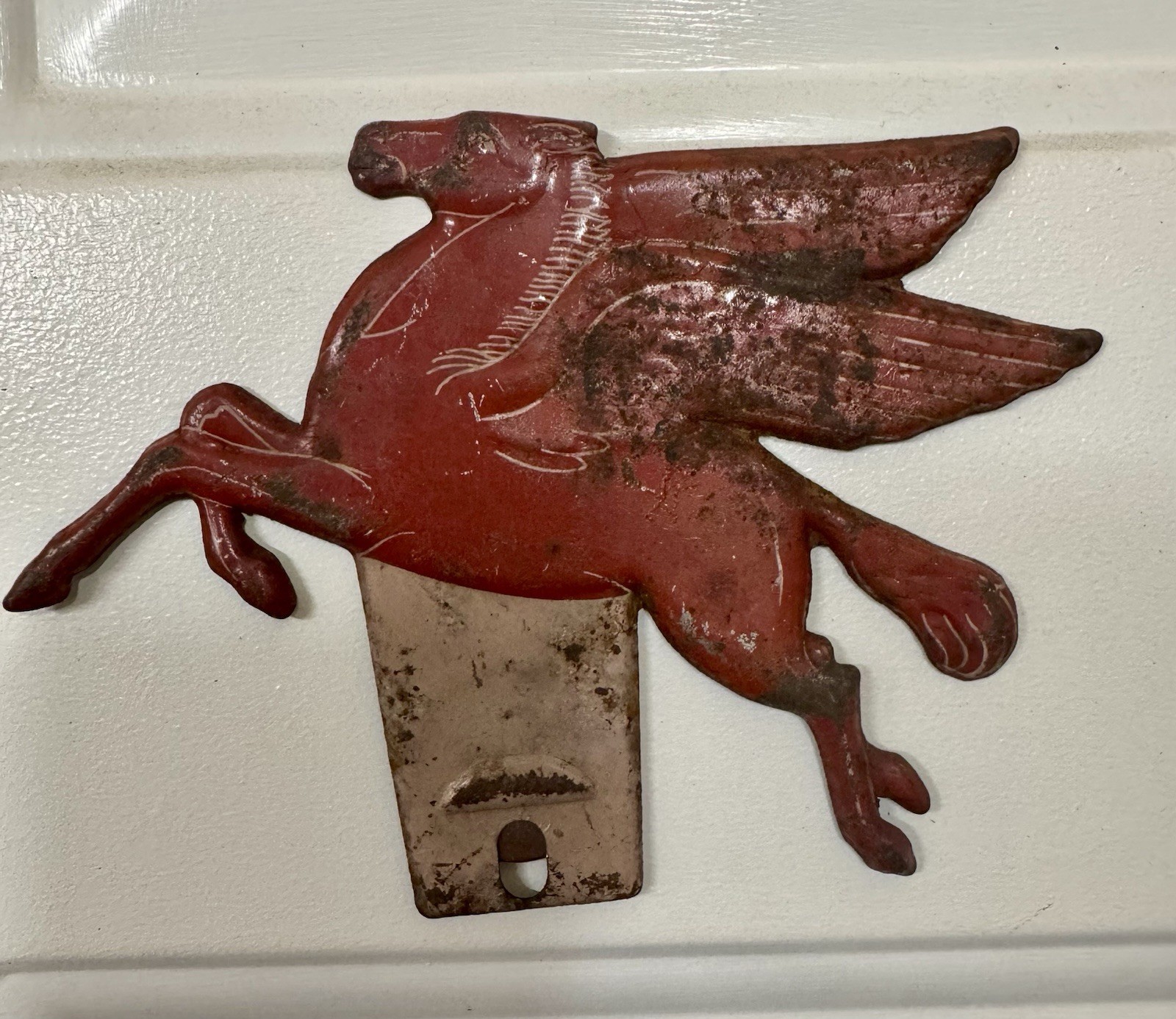 Mobil Pegasus 6” Metal Plate Topper Dealership Gas Oil Sign Station Truck