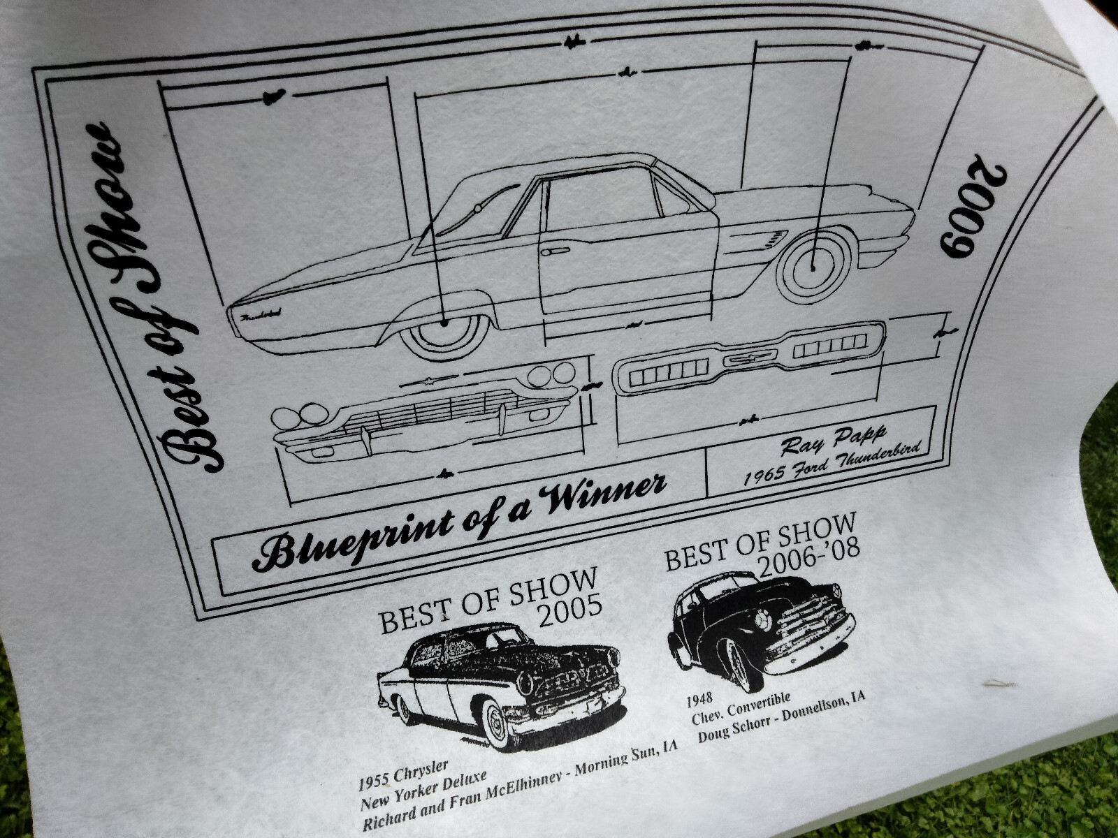 1965 FORD THUNDERBIRD Window Advertising Banner Sign – 36″X70″ – Professional