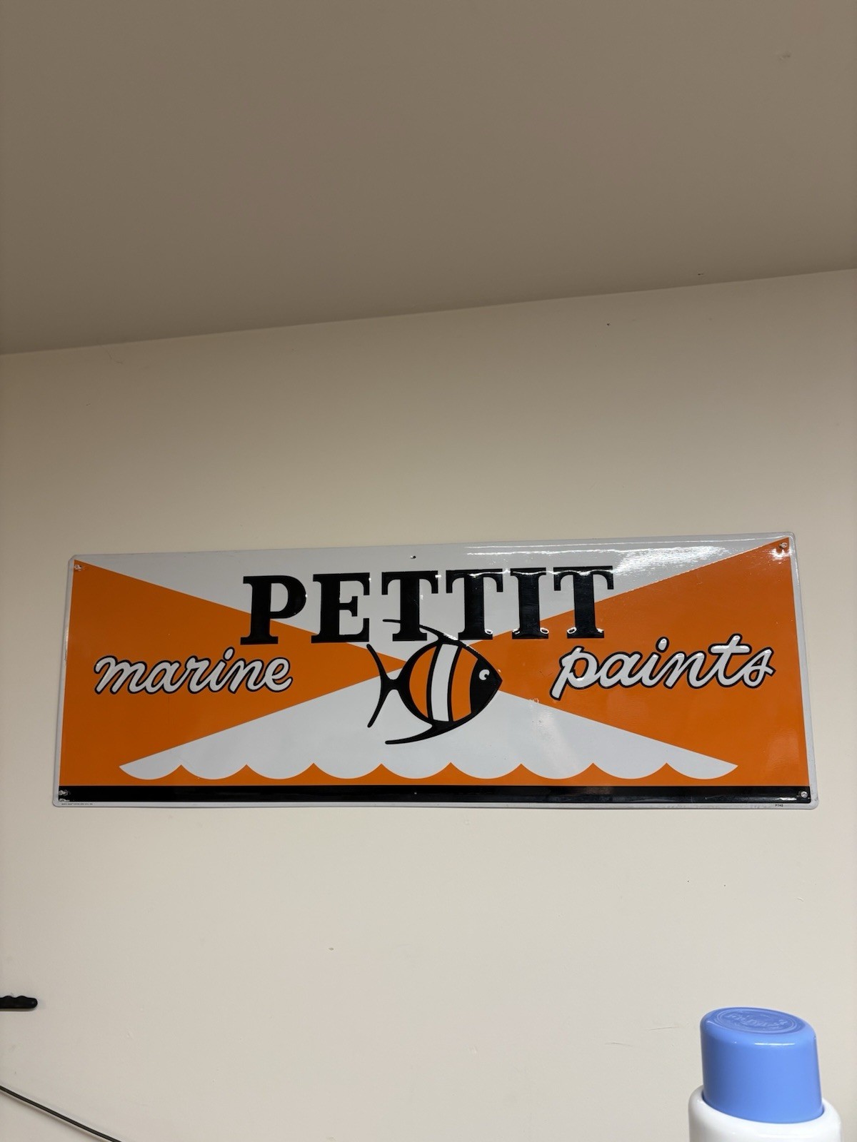 Vintage Pettit Marine Paint Tin/Metal 40” X 14” SCIOTO SIGNS® KENTON, OHIO 1988