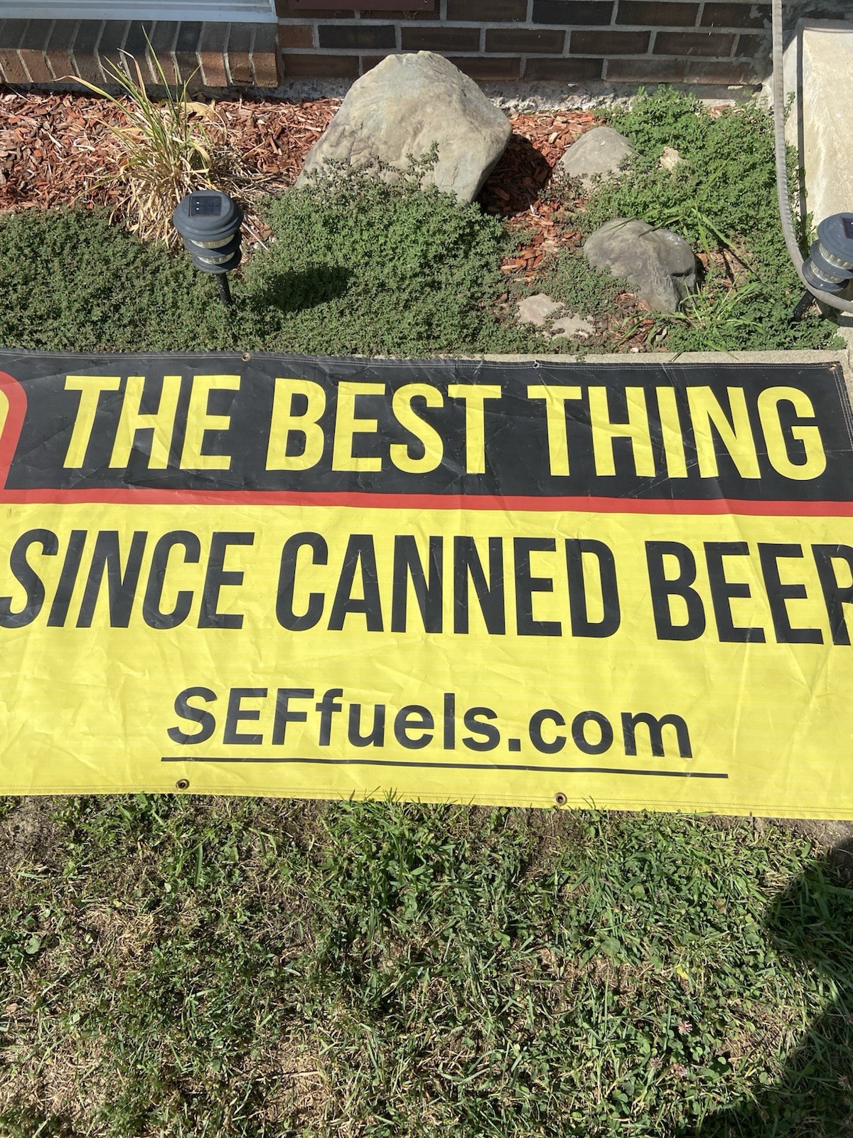 SEF Small Engine Fuel Ad Banner “The Best Thing Since Canned Beer” 3’x10’