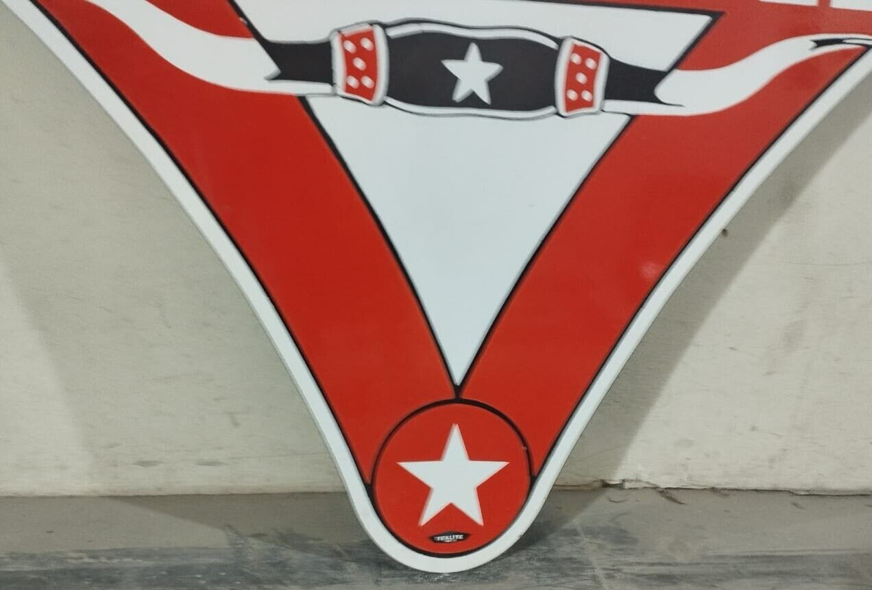 Vintage Panhandle Gas & Oil Porcelain Enamel Sign 42×30″.