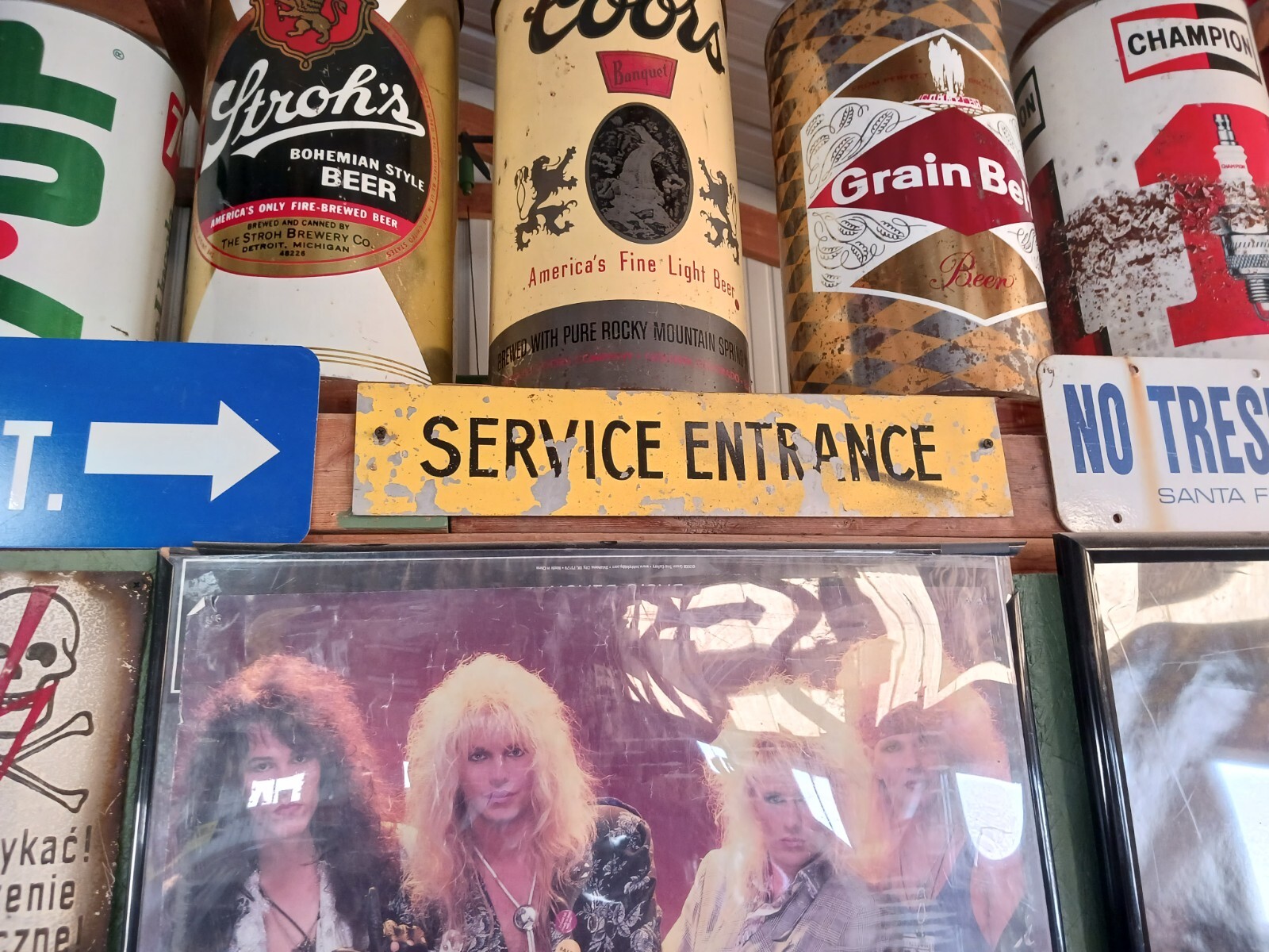 Vintage Metal or Aluminum Service Entrance Sign