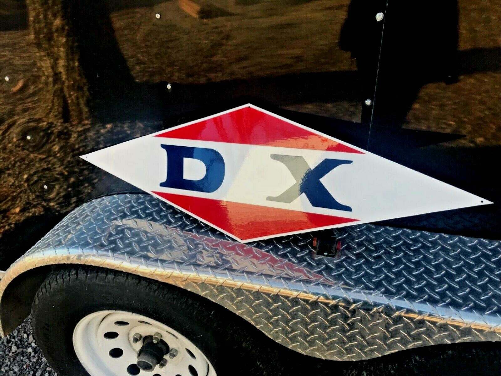 Vintage Old School Sty. DX Gasoline Oil Gas Station Car Truck Hand Painted Sign