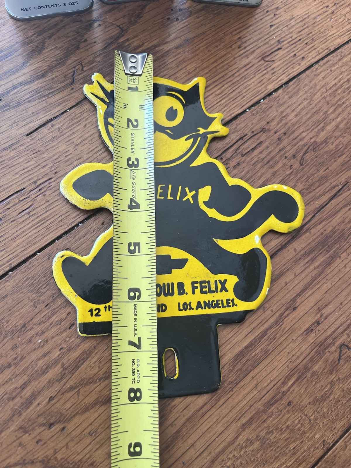 NICE FELIX CHEVROLET PORCELAIN SIGN 8” X 6” WINSLOW B LA COOL DECOR PIECE