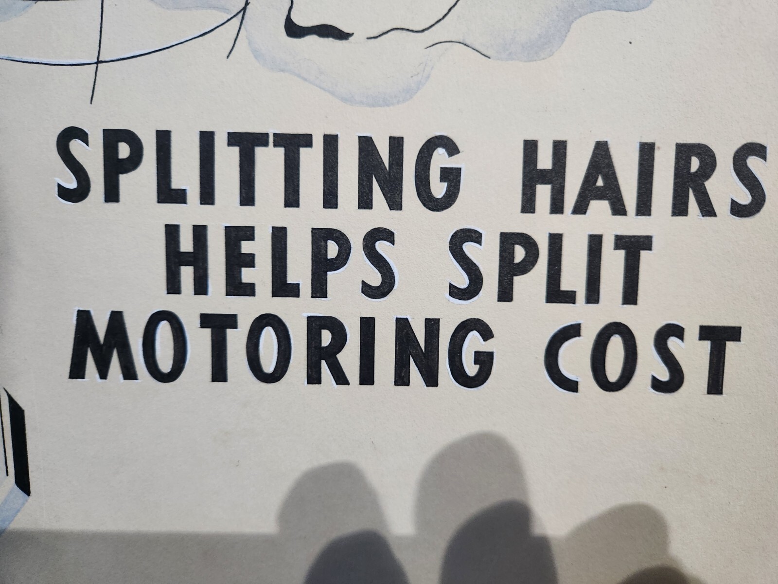 1953 1 OF A KIND ORIGINAL GENERAL MOTORS ARTIST HAND DRAWN ADVERTISEMENT EXCELLE