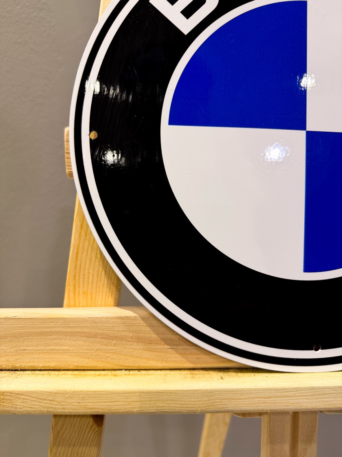BMW White Ring Round Logo Heavy Metal Sign – Classic Garage Sign – 30 cm (11.8”)