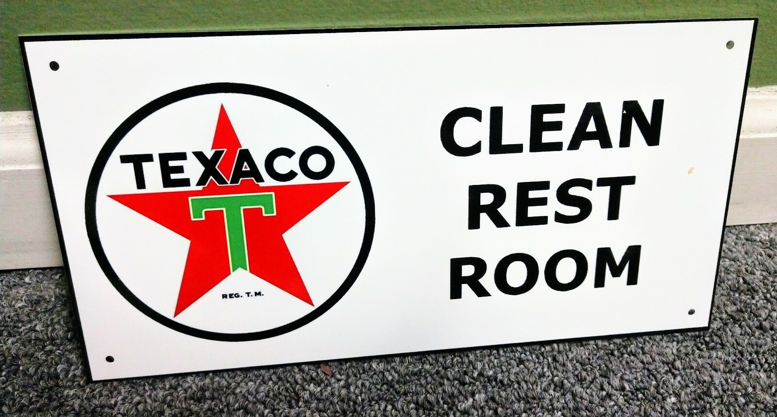 Texaco Clean Rest Room Gas Oil gasoline Sign…FREE shipping on 10 signs