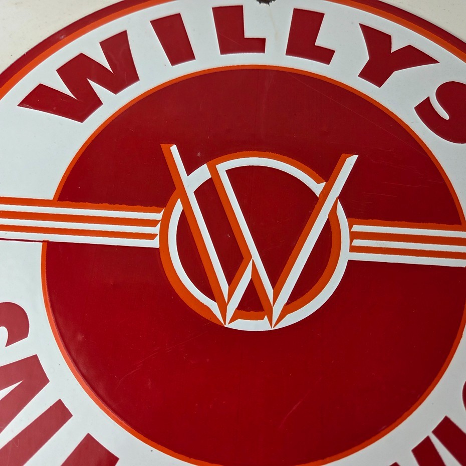 Vintage Willys Jeep Vehicles Sign – Army Gas Pump Porcelain Sign