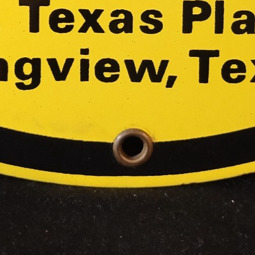 Vintage Warning Gas Pipeline Oxy NGL East Texas Longview, TX 12″ Metal Sign New