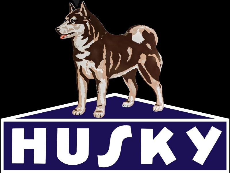 Husky Gasoline NEW Sign 18″ Wide Diecut USA STEEL