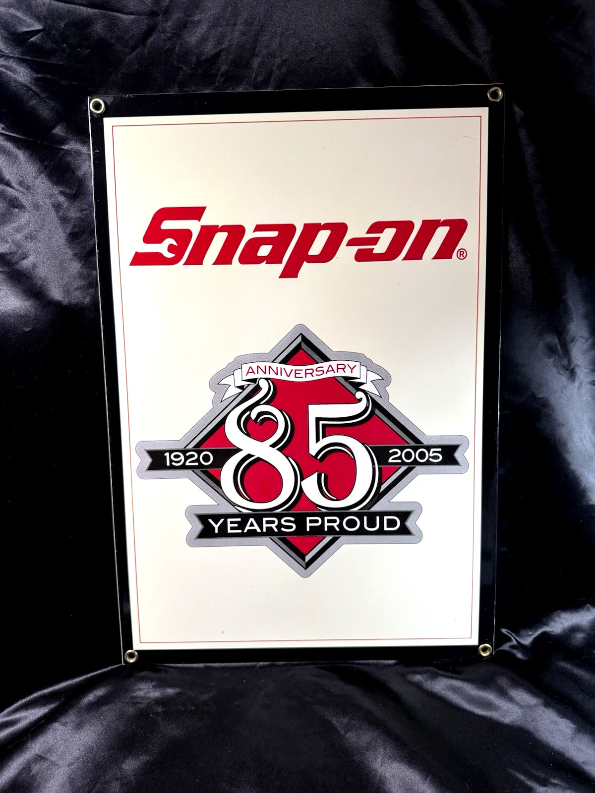Snap On 85 YEAR PROUD Porcelain Sign 17.5 X 12 NEW OLD STOCK NO BOX