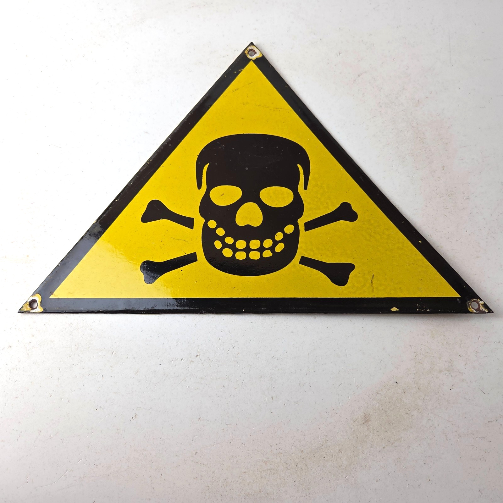 Vintage Danger Sign – Skull Crossbones Warning Caution Gas Pump Service Sign