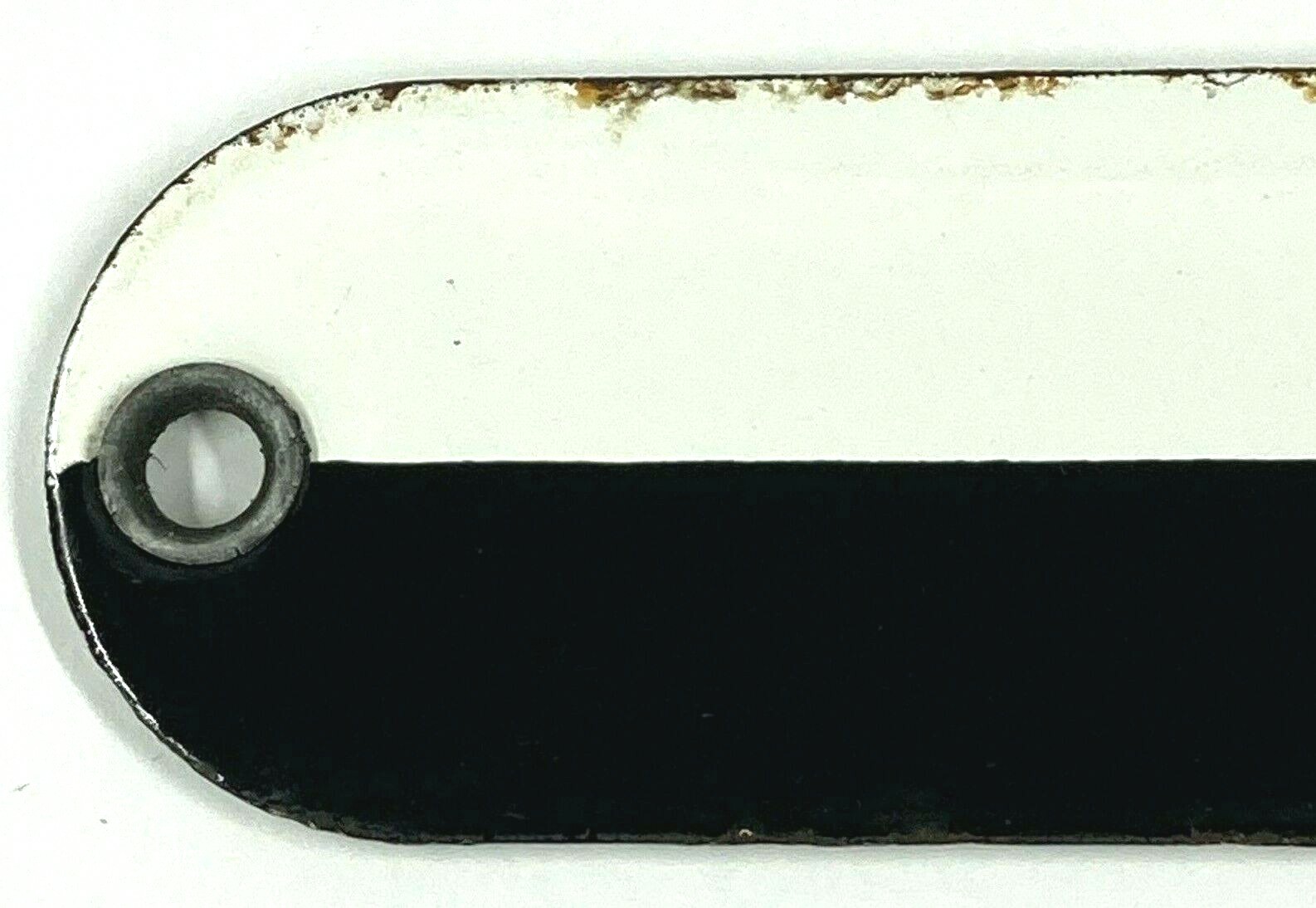 Vintage S-76 Solvent Porcelain Gas Fuel Oil Tag Sign Badge – Black, White & Red