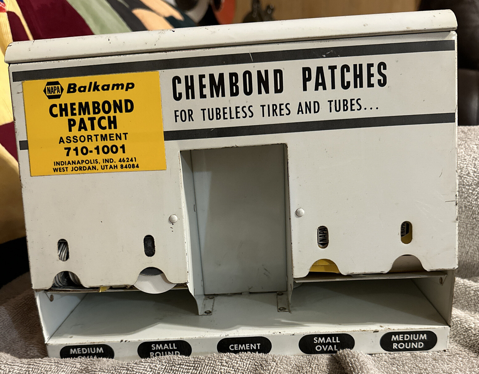 BALKAMP NAPA TIRE PATCH GAS OIL ADVERTISING DISPLAY