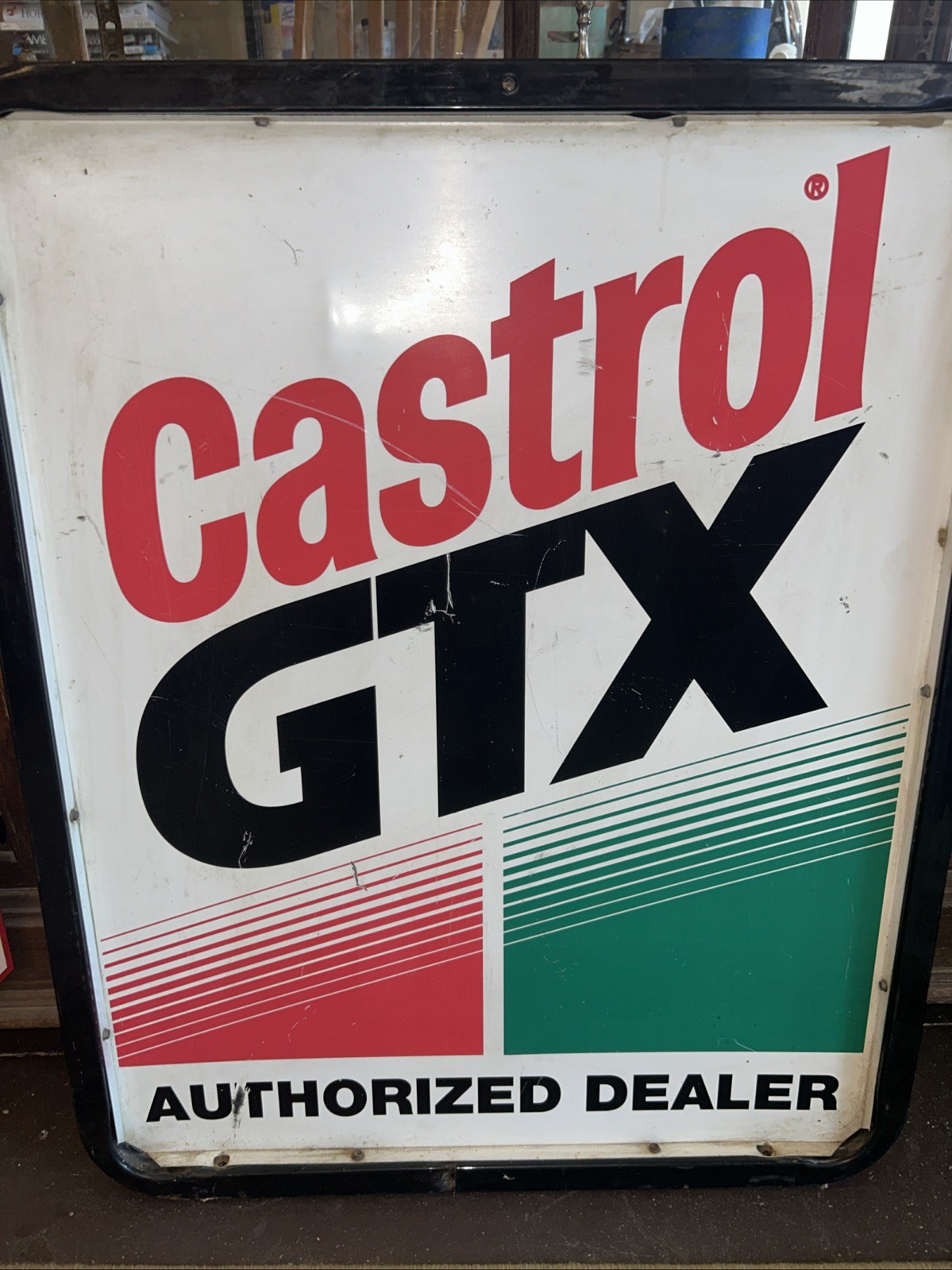 Rare Castrol GTX Super Multi-Grade Motor Oil Metal Large Dealer Sidewalk Sign