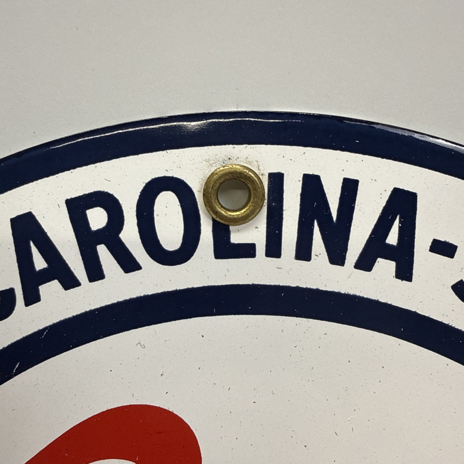 Vintage Atlantic Coast Line Railroad Railway Porcelain Enameled Metal Sign