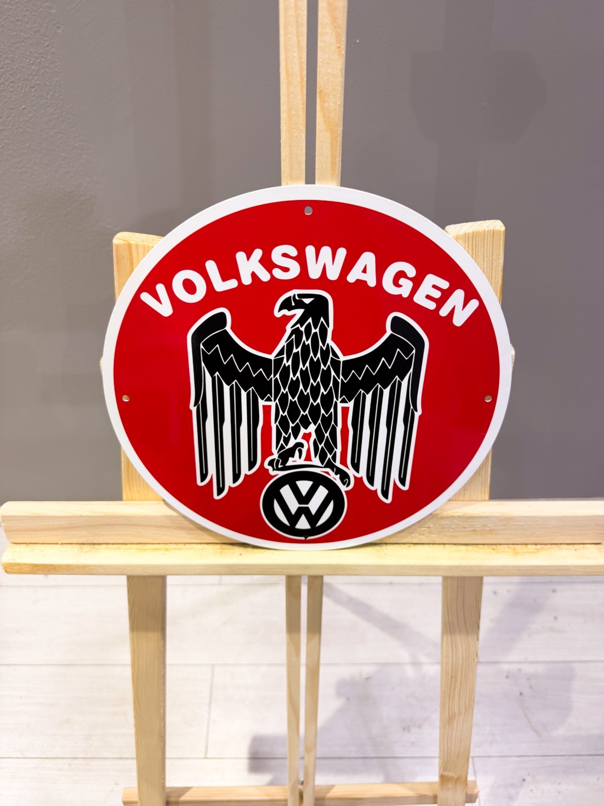 Volkswagen Eagle Emblem – Vintage German Automotive Metal Sign – 30 cm (11.8”)