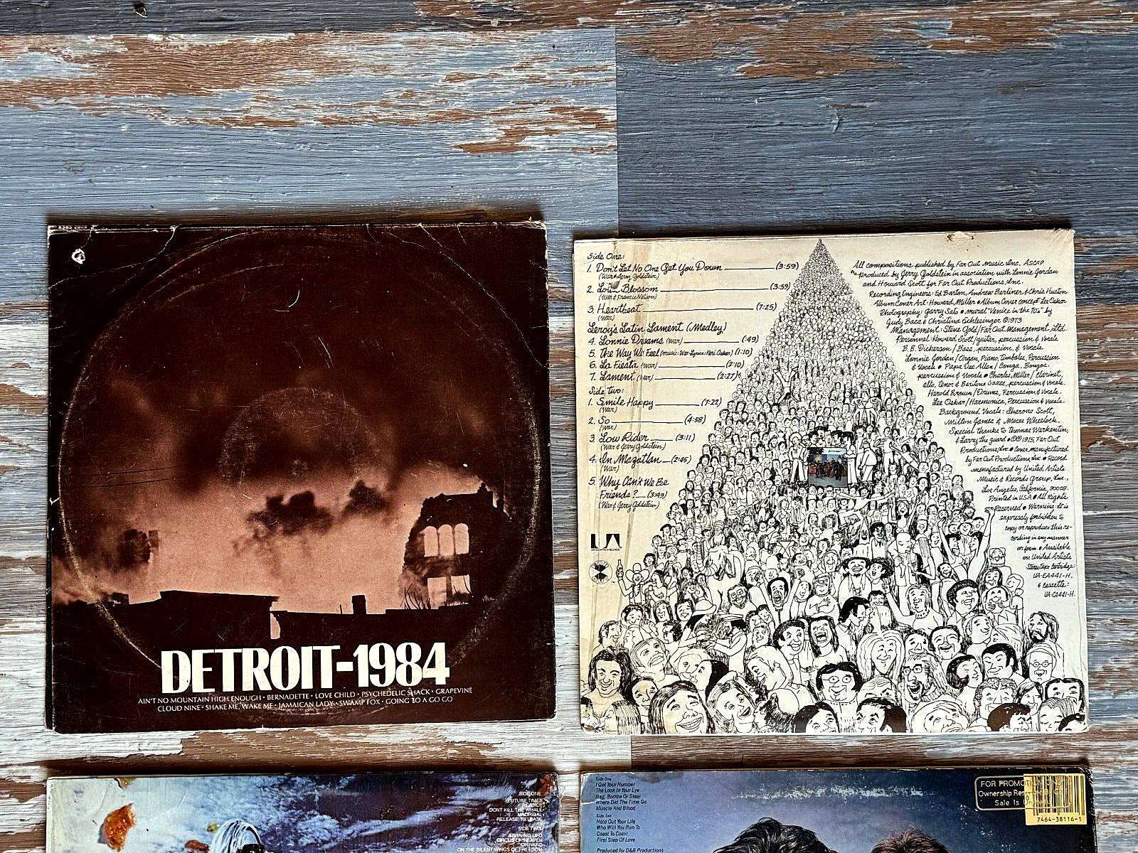 6 Vintage vinyl LP Record Job Lot WAR ASIA yes Tormato Albino Gorilla Cheap Trik