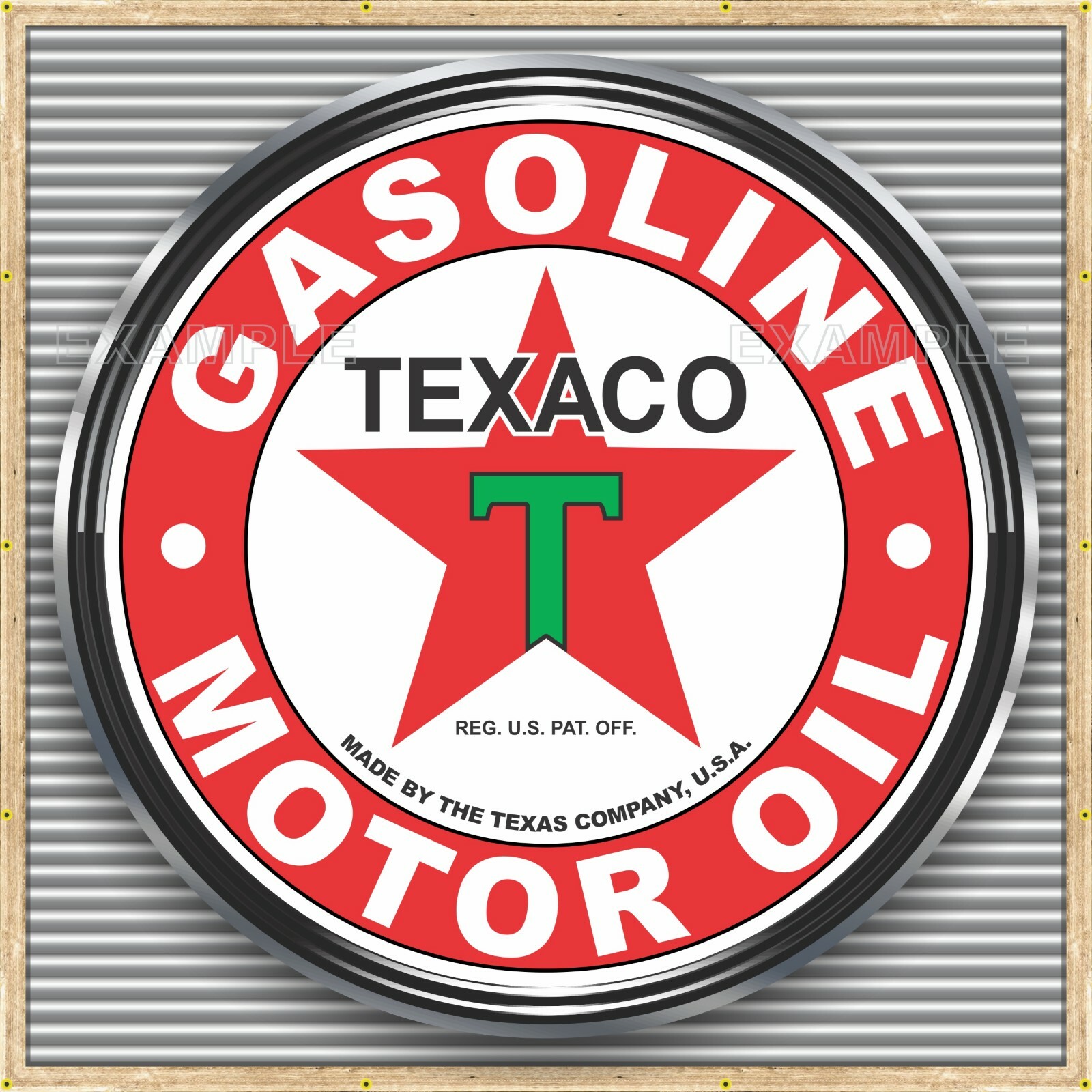 TEXACO STAR GAS SERVICE STATION BANNER SIGN GARAGE ART MURAL MED L XL XXL SIZES