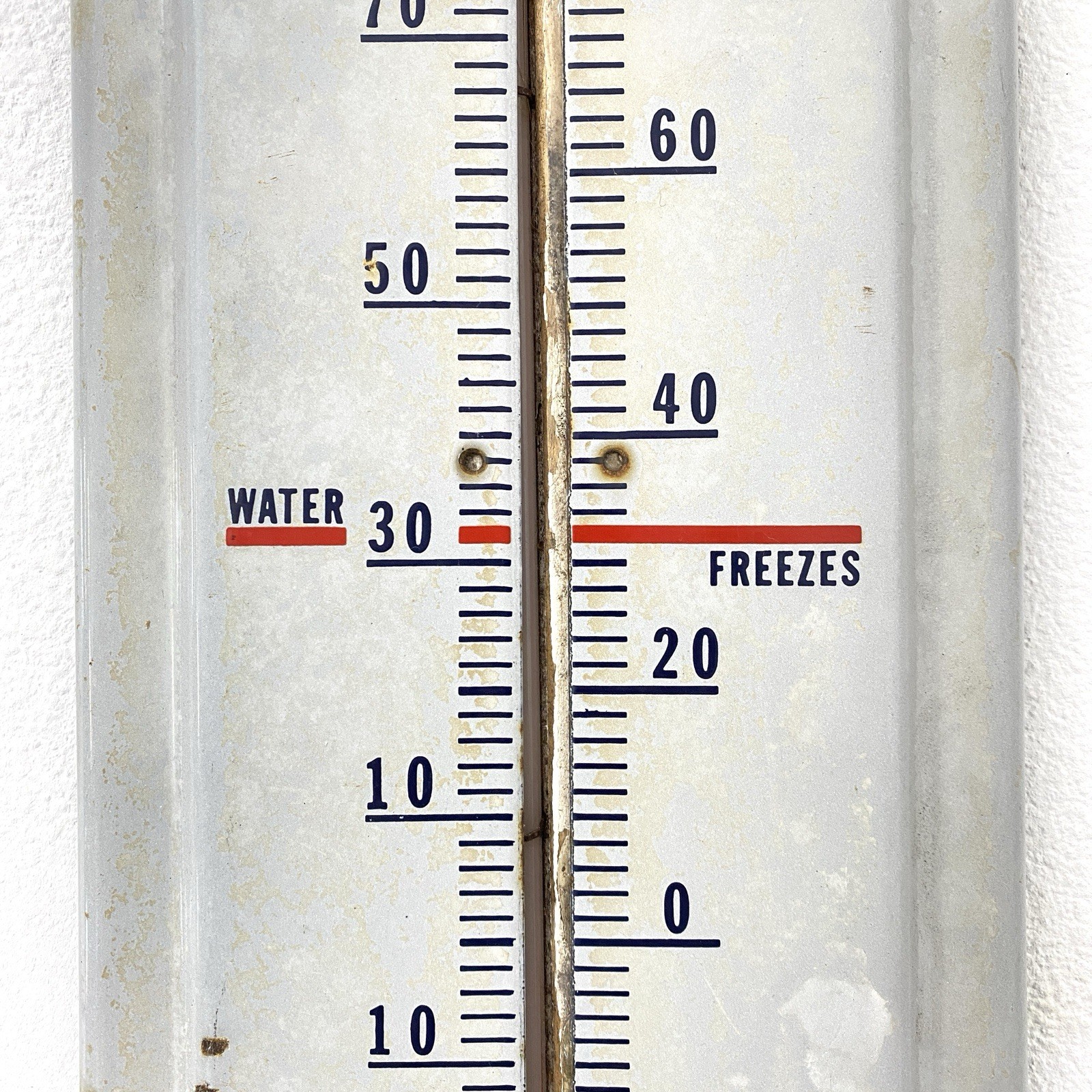 Vintage Porcelain Prestone Anti-Freeze Metal Thermometer 36-Inch
