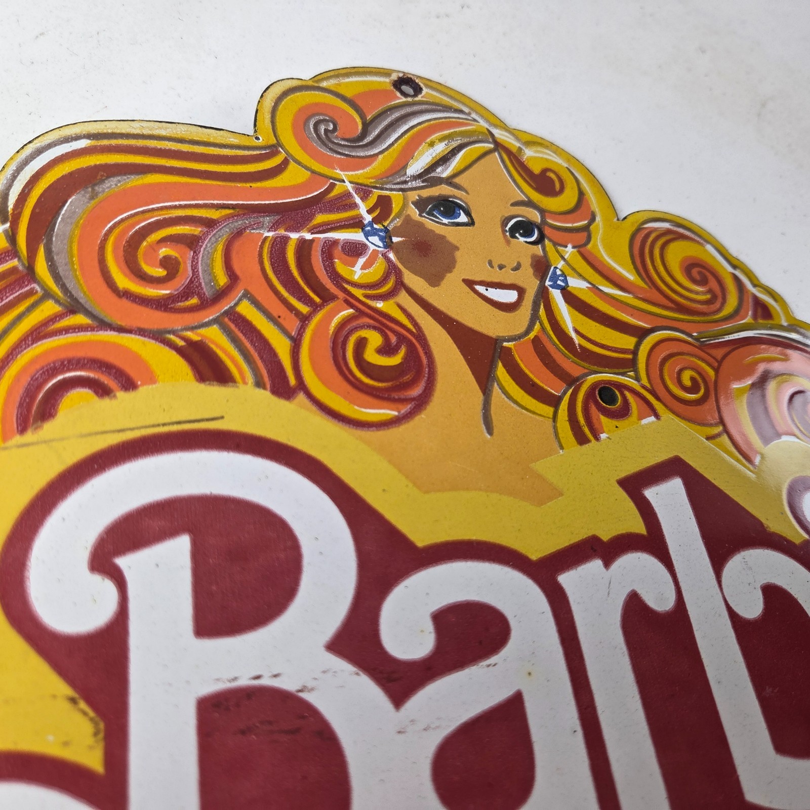 Vintage Barbie Mattel Toys Sign – Porcelain Advertisement Store Gas Pump Sign