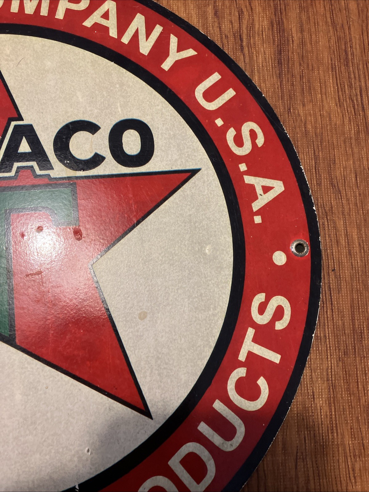 2 Retro Auto & Gas Metal Signs Texaco Red Star T 11” Round & Rt66 10.5”