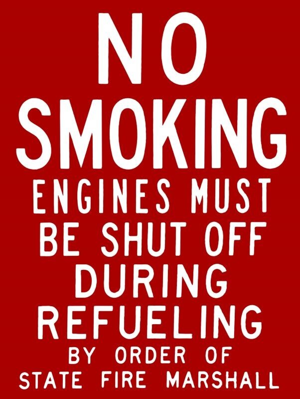 No Smoking During Gas Refueling NEW METAL SIGN: 9×12″ w/ Free Shipping