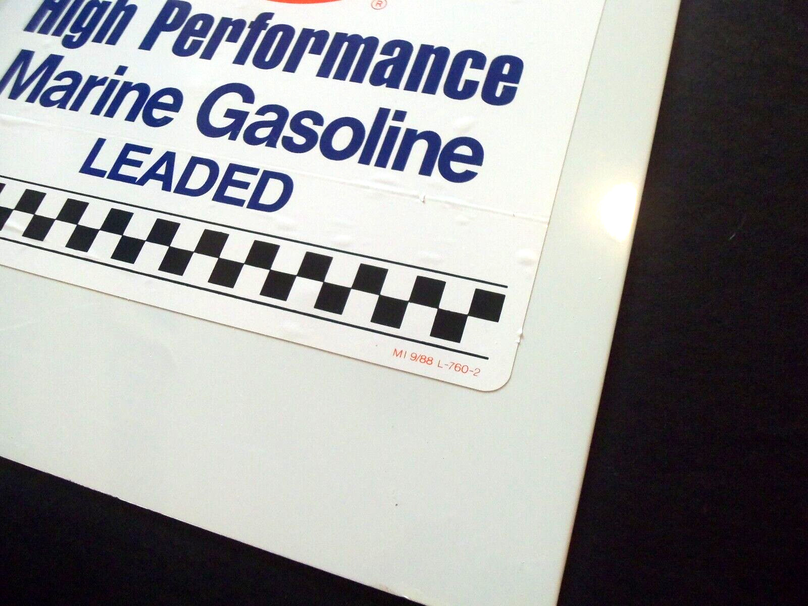 Union 76 Sign Marine Gasoline Pump Plate Sticker High Performance Boat Racing