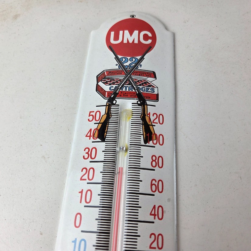 Vintage Remington Rifle Sign – Hunting Ad Sign on Porcelain Thermometer