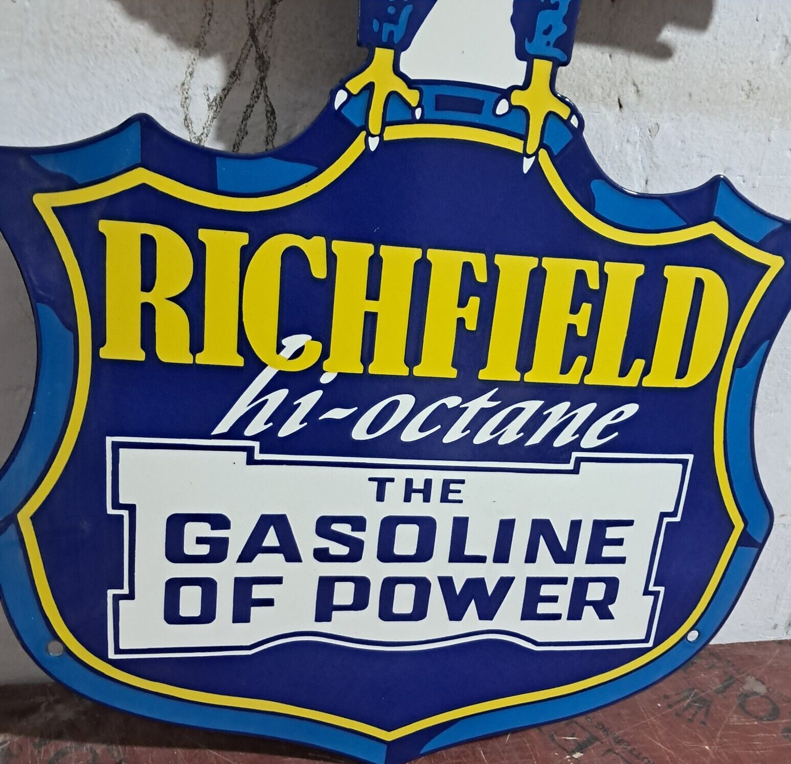 Richfield Porcelain Enamel Sign 30 x 25 Inches 1 Sides