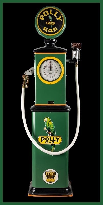 American Model 1144 Polly Gas Pump NEW Sign: 8×16″ USA STEEL