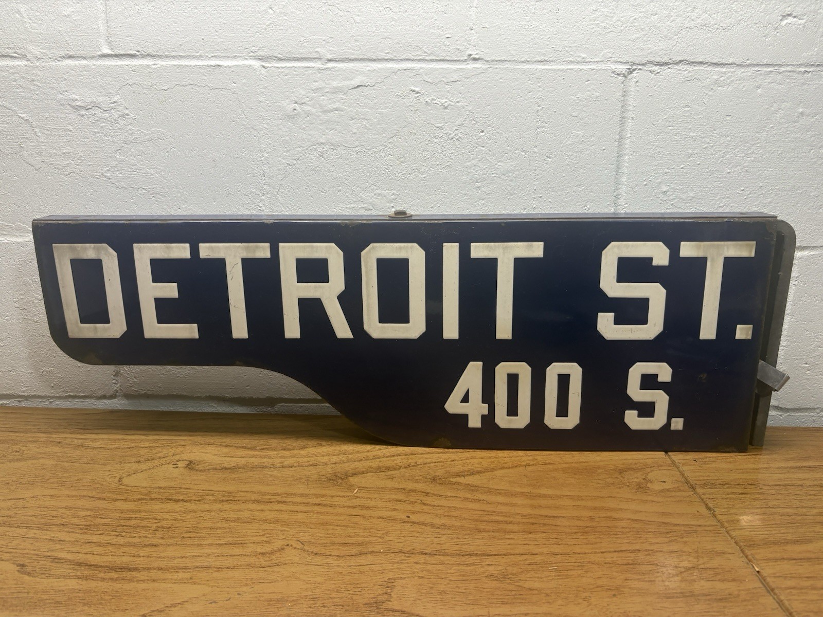 vintage porcelain sign original Street Sign Detroit St 1940’s/50’s Original