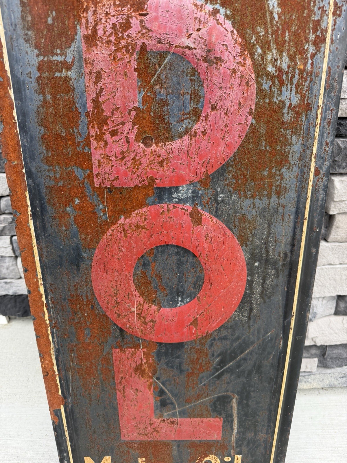 Vintage VEEDOL 100% Pennsylvania Oil Tin Metal Gas Station Sign Petroliana 72”
