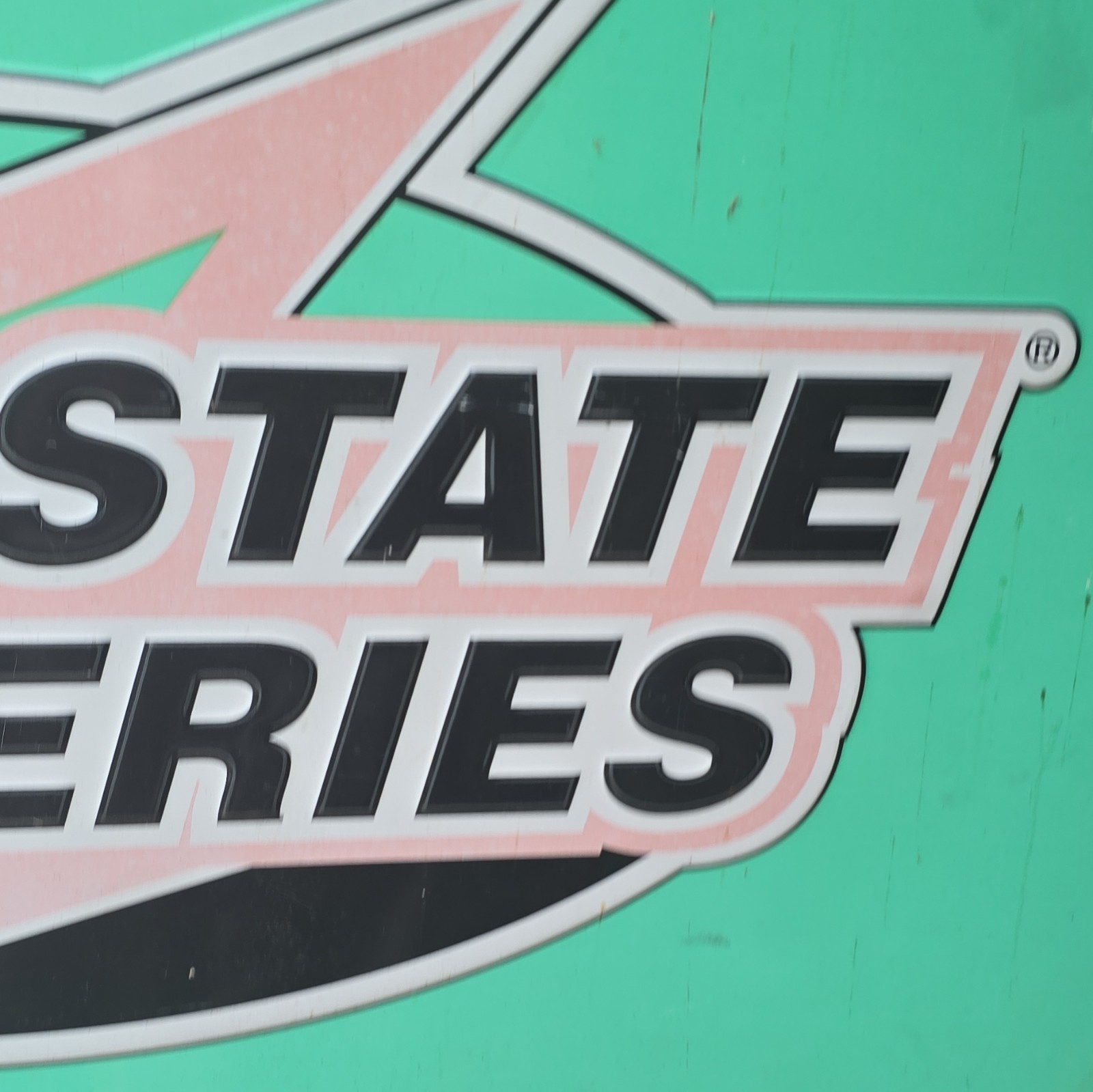 Interstate Batteries Green “Sold Here” Advertising Sign – Gas & Oil Theme