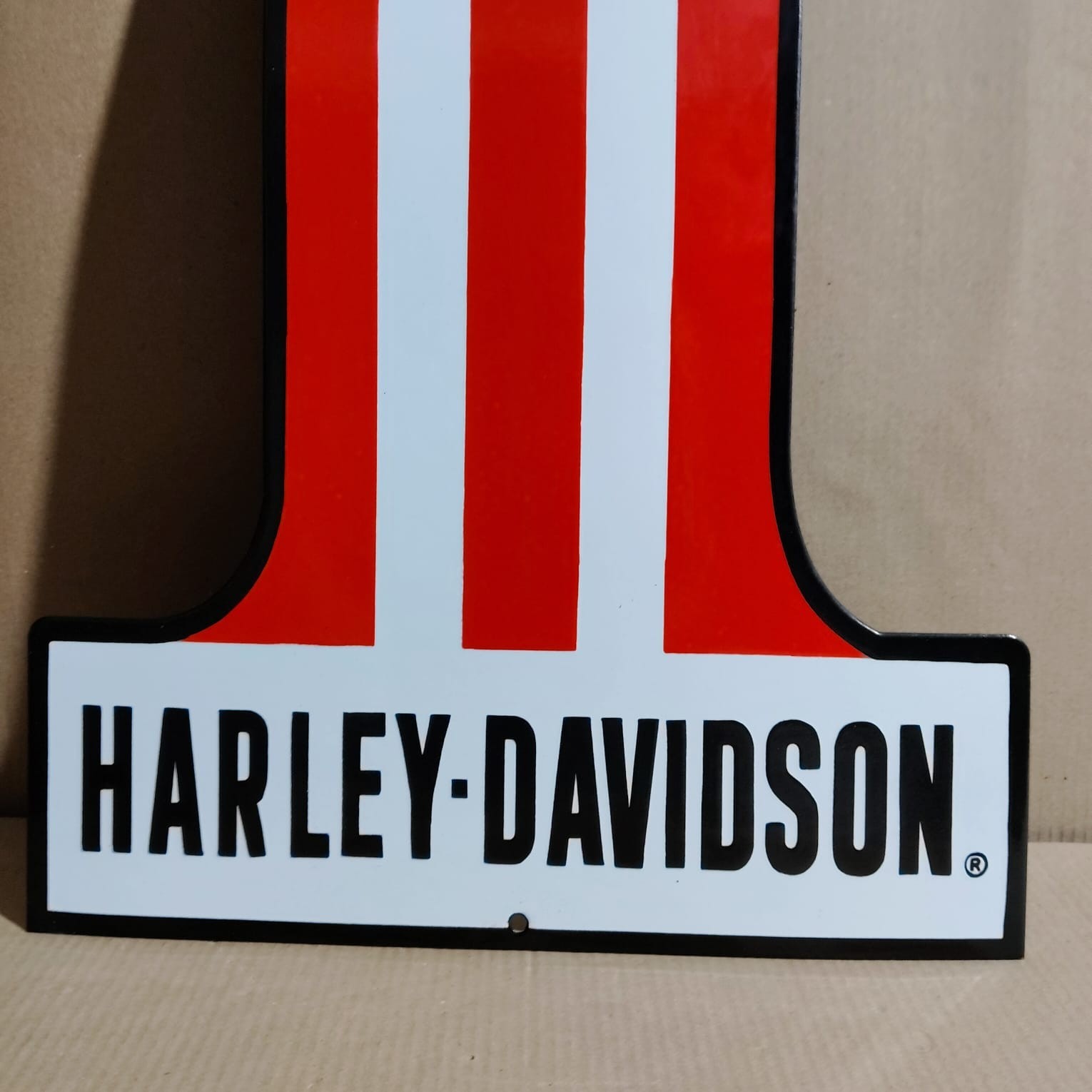 Harley Davidson Porcelain Enamel Sign 30 x 17.5 Inches 1 Sided
