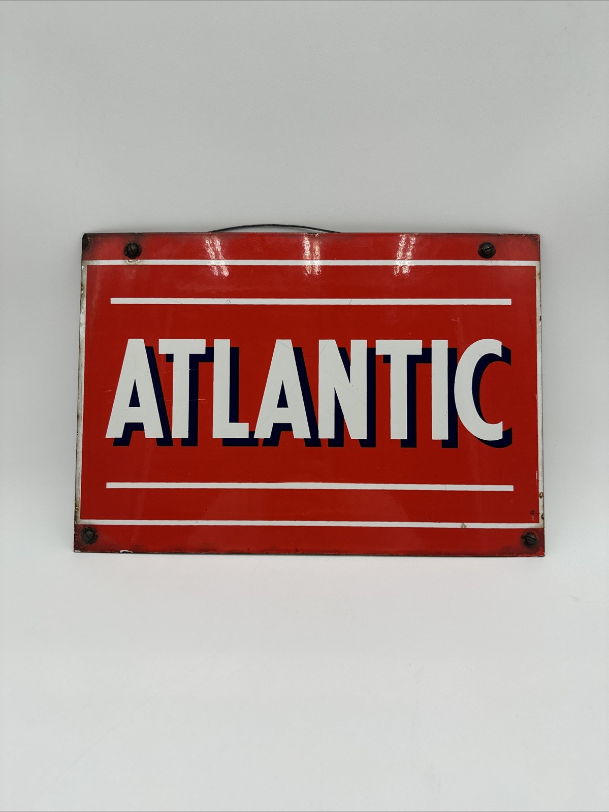 Vintage Atlantic Gasoline Sign Used