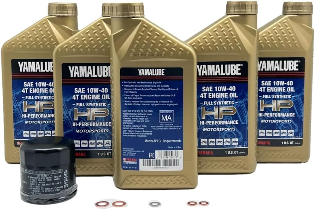 Yamaha Wolverine RMAX 2 RMAX 4 10W40 Yamalube Full Synthetic Oil Change Kit