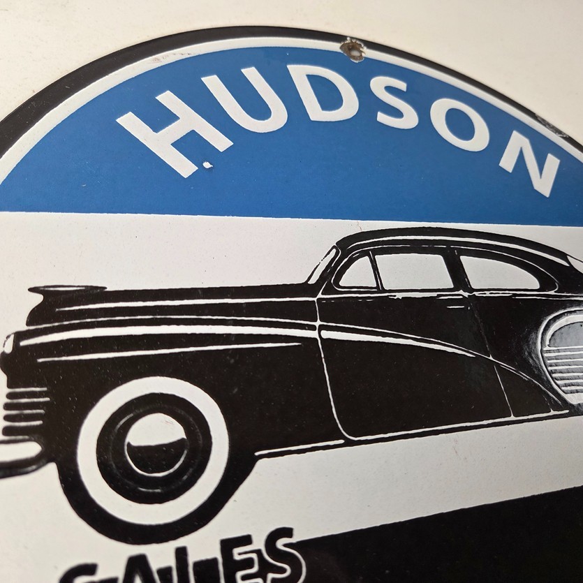 Vintage Hudson Automobiles Sign – Hornet Gas Service Station Porcelain Sign