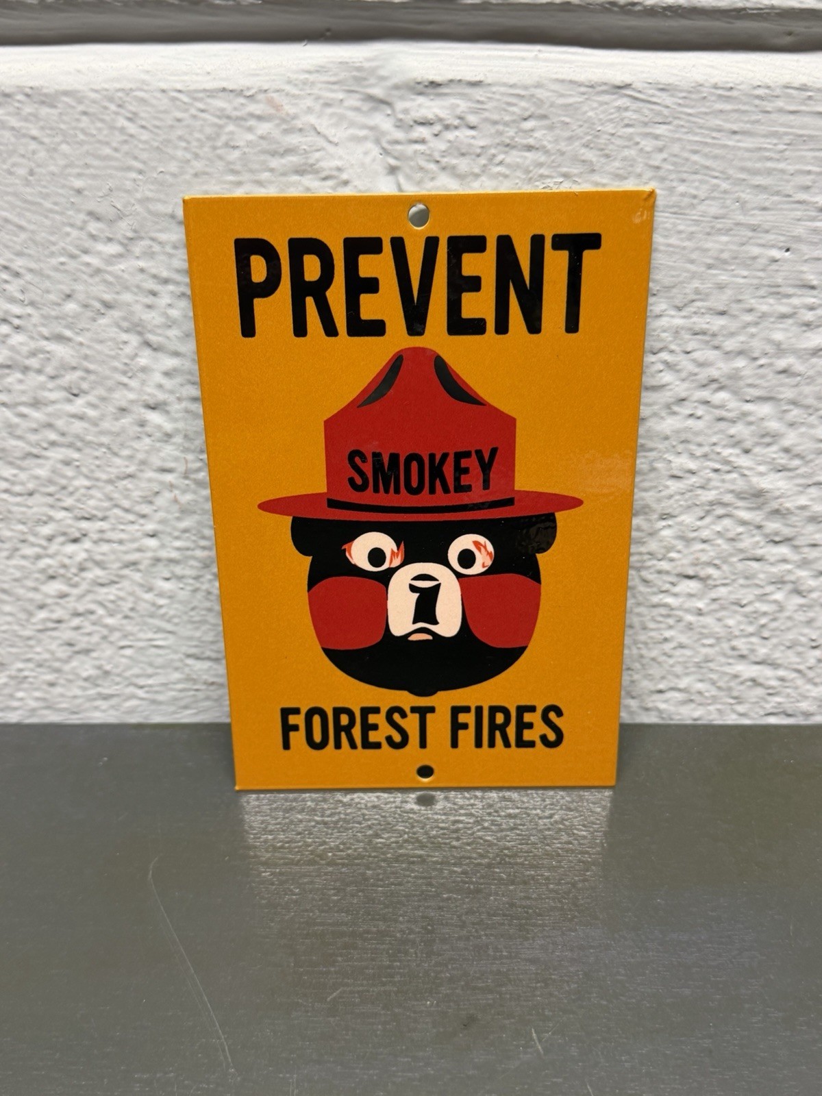 Smokey The Bear Prevent Forest Fires Metal Sign Camping Wildlife Gas Oil