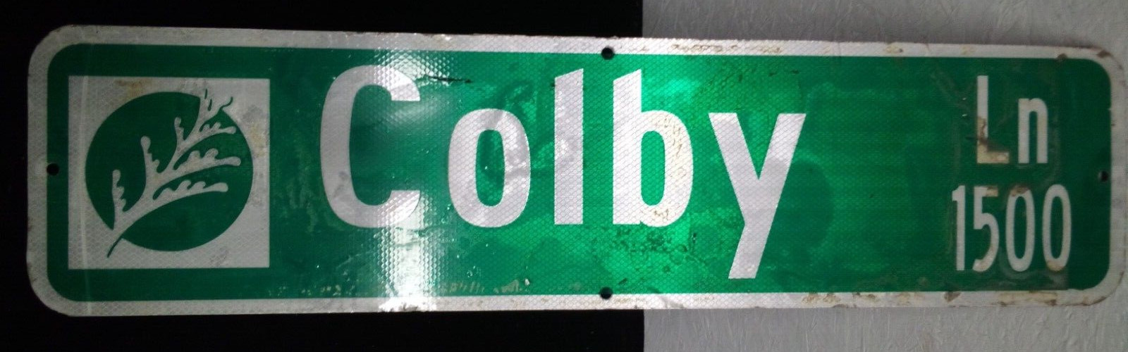 AUTHENTIC RETIRED ROAD STREET SIGN COLBY LN 36″X9″
